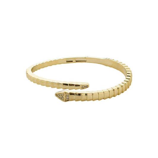 Bracelete Articulado Isis Serpente Folheado a Ouro 18k - Piuka