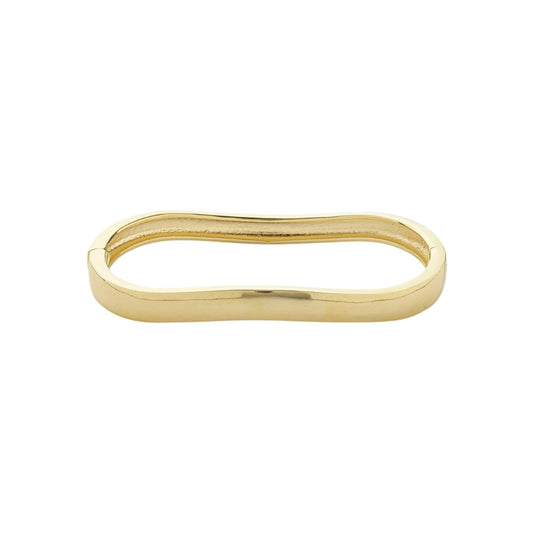 Bracelete Orgânico Liso Aurora Folheado a Ouro 18k