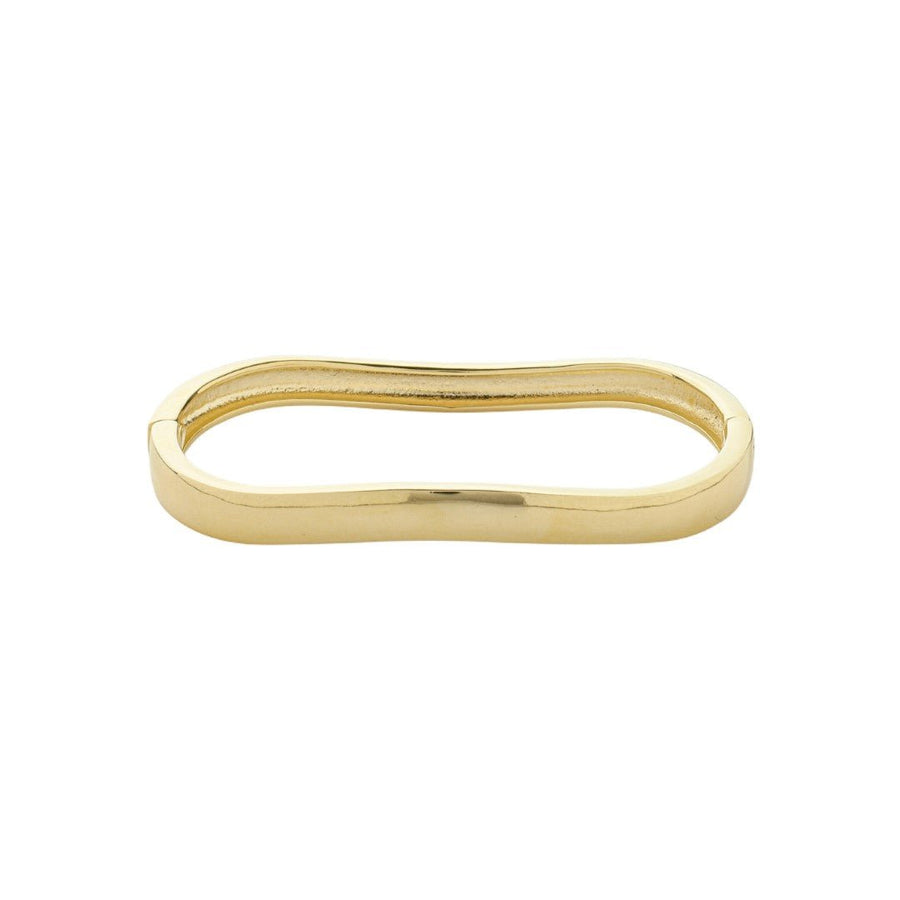 Bracelete Orgânico Liso Aurora Folheado a Ouro 18k - Piuka
