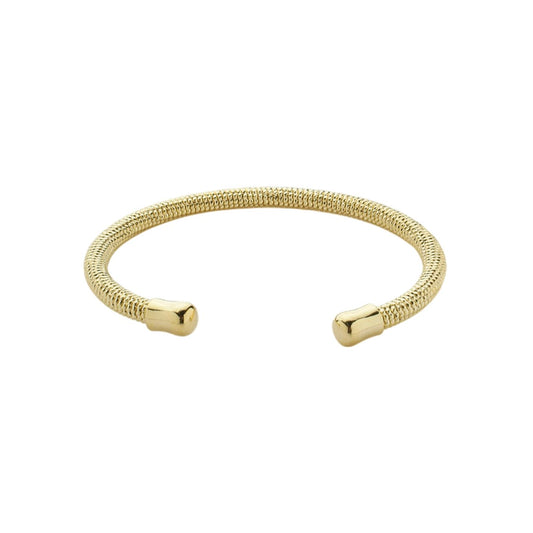 Bracelete Texturizado Brenda Folheado a Ouro 18k