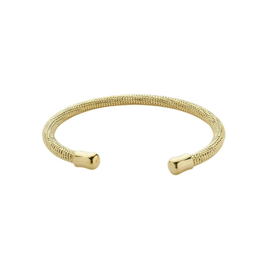 Bracelete Texturizado Brenda Folheado a Ouro 18k - Piuka