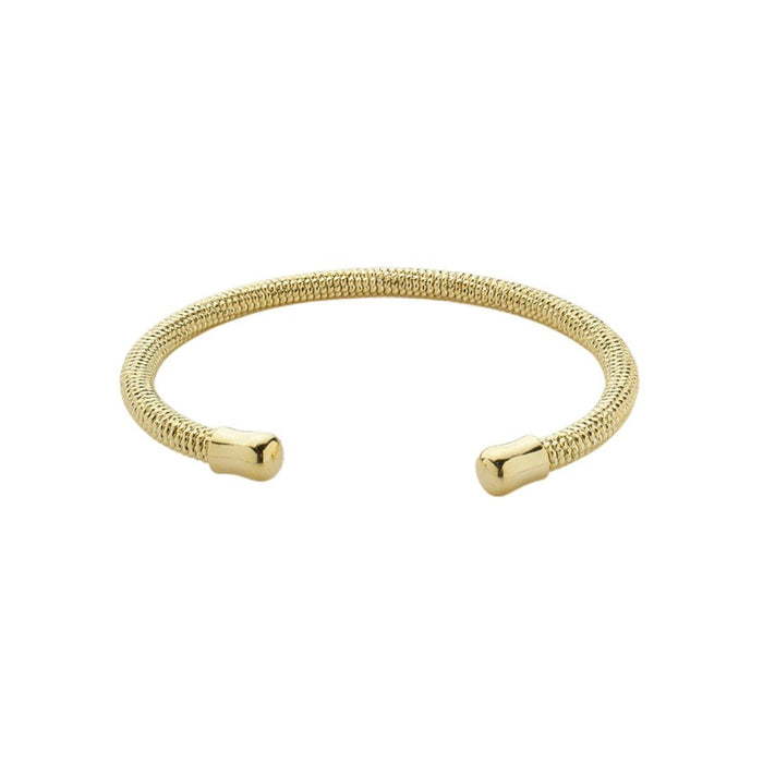 Bracelete Texturizado Brenda Folheado a Ouro 18k