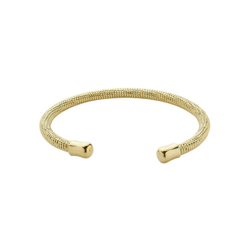 Bracelete Texturizado Brenda Folheado a Ouro 18k - Piuka