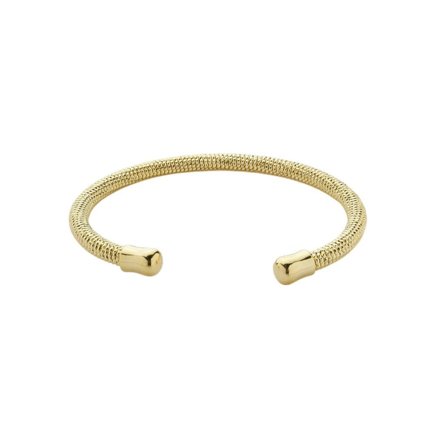 Bracelete Texturizado Brenda Folheado a Ouro 18k - Piuka