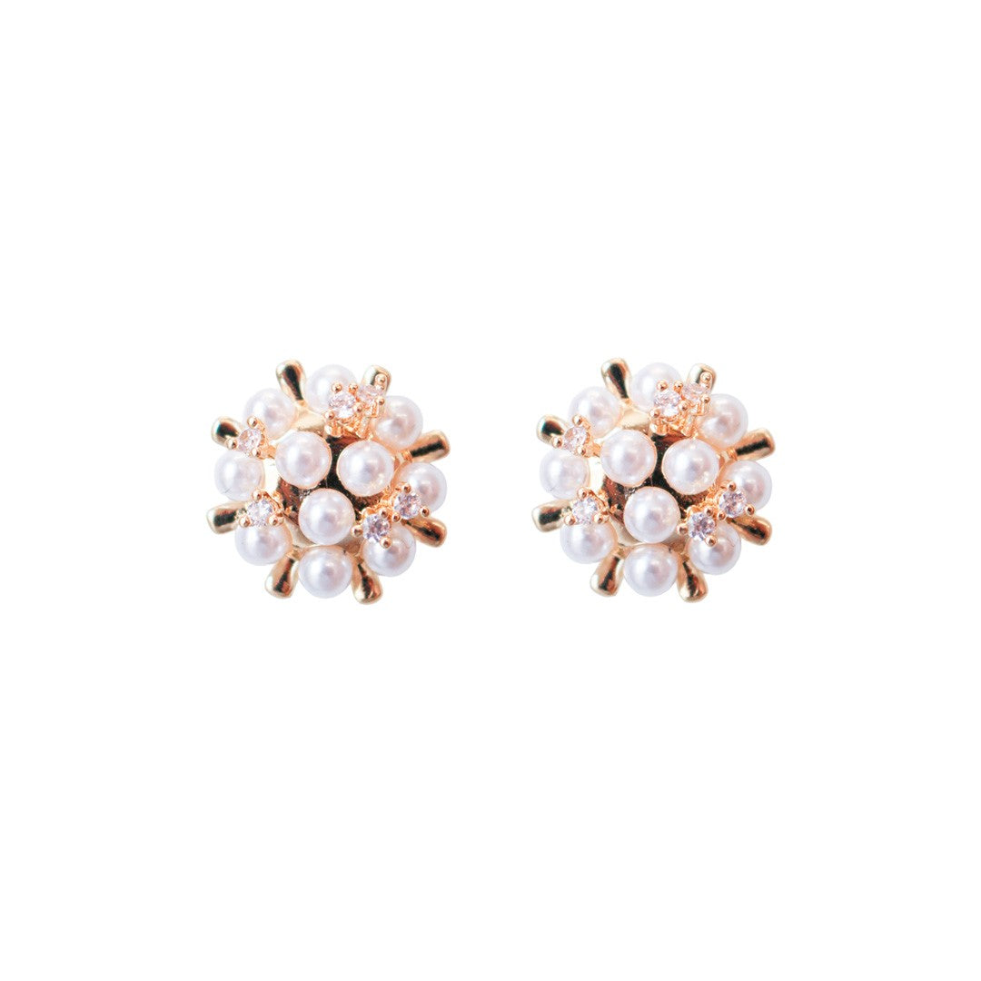 Brinco Fiorella Pérolas e Zircônias Folheado a Ouro 18k
