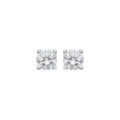 Brinco Solitário Ponto de Luz 6 mm Ana Beatriz Moissanite Prata 925 Folheado em Ródio Branco