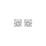 Brinco Solitário Ponto de Luz 6 mm Ana Beatriz Moissanite Prata 925 Folheado em Ródio Branco
