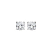 Brinco Solitário Ponto de Luz 6 mm Ana Beatriz Moissanite Prata 925 Folheado em Ródio Branco