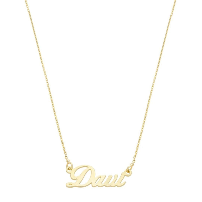 Colar Personalizado Manuscrito Nome Folheado a Ouro 18k