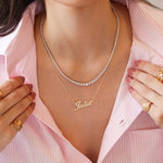 Colar Personalizado Manuscrito Nome Folheado a Ouro 18k