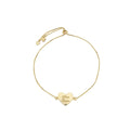 Pulseira Ajustável Personalizada Nome Coração Folheada a Ouro 18k