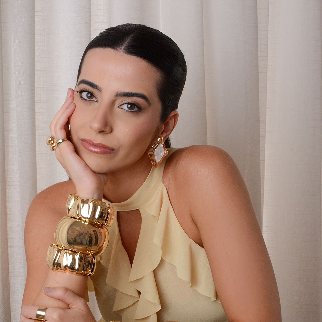 Bracelete Bold Trabalhado Kate Dourado