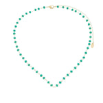 Choker Liza Cristais Turquesa Folheada a Ouro 18k