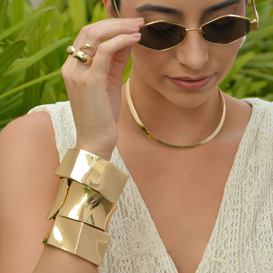 Bracelete Geométrico Lara Dourado