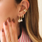 Trio de Argolinhas Bianca Zircônias Folheado a Ouro 18k