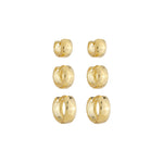 Trio de Argolinhas Cris Folheado a Ouro 18k