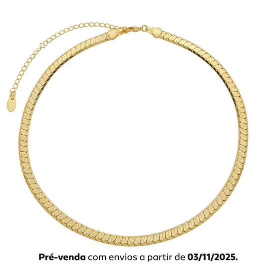 Choker Malha Olívia Folheada a Ouro 18k