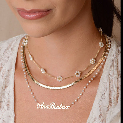 Choker Malha Olívia Folheada a Ouro 18k