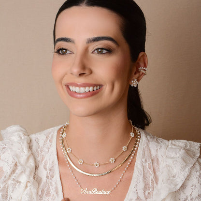 Choker Malha Olívia Folheada a Ouro 18k
