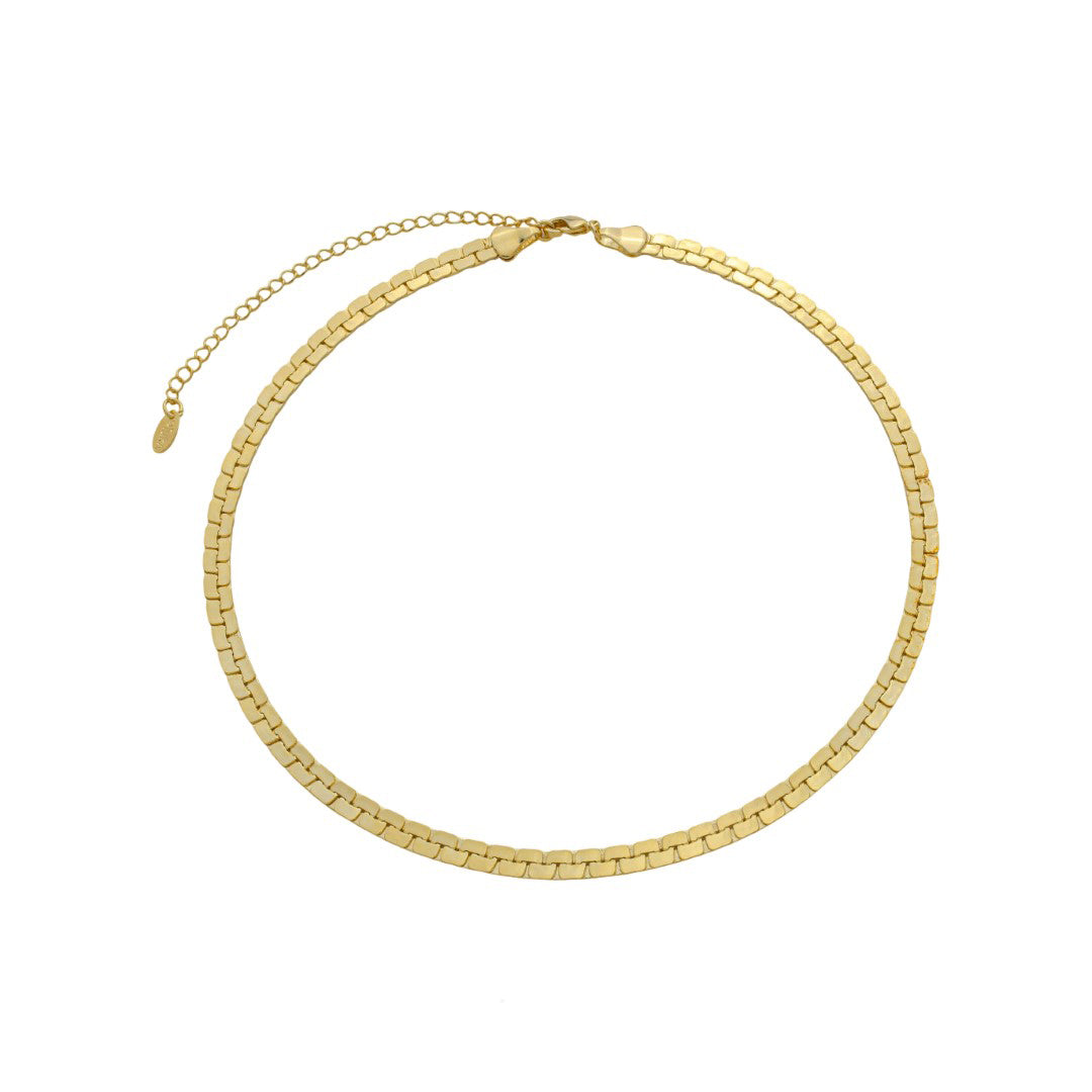 Choker Malha Florença Folheada a Ouro 18k