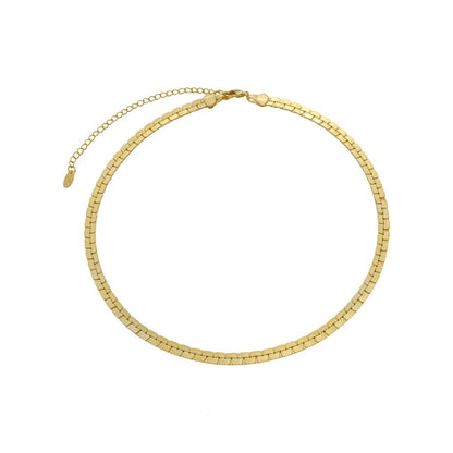 Choker Malha Florença Folheada a Ouro 18k