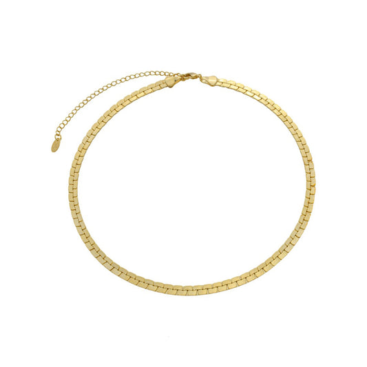 Choker Malha Florença Folheada a Ouro 18k