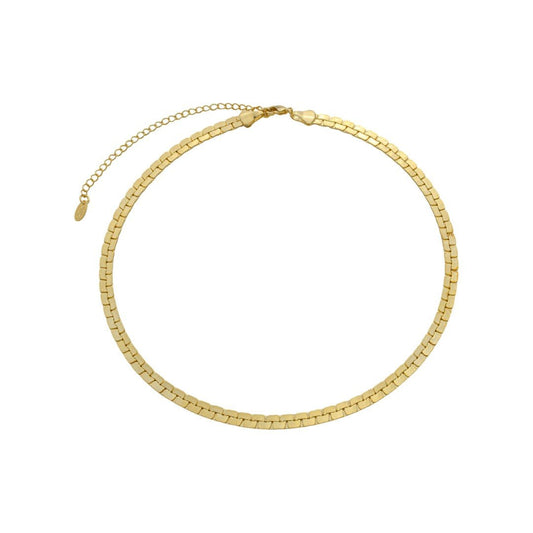 Choker Malha Florença Folheada a Ouro 18k - Piuka
