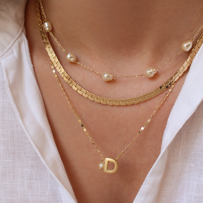 Choker Malha Anielle Folheada a Ouro 18k