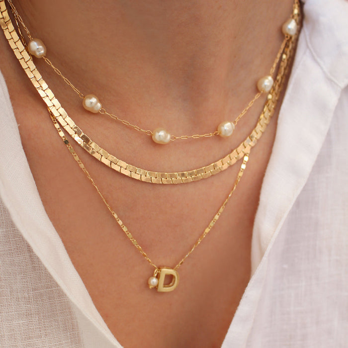 Choker Malha Anielle Folheada a Ouro 18k