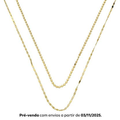 Choker Isabelli 2 Voltas Folheada a Ouro 18k