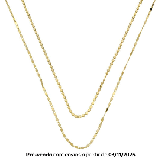 Choker Isabelli 2 Voltas Folheada a Ouro 18k