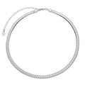 Choker Malha Olívia Folheada em Ródio Branco