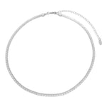 Choker Malha Anielle Folheada em Ródio Branco