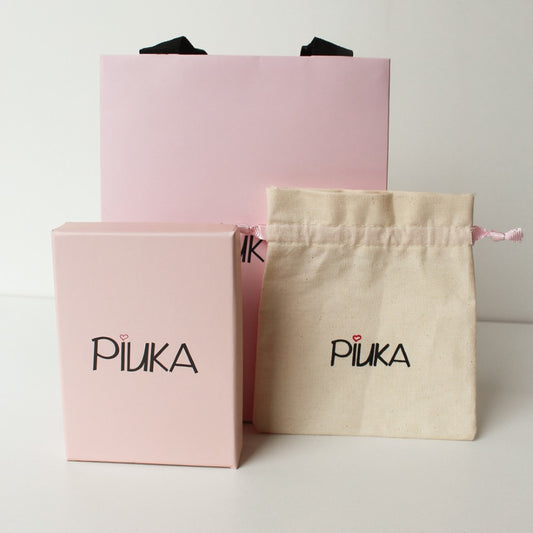 Kit Embalagens Caixa Presente Premiun, Sacola Piuka e Saquinho de Linho