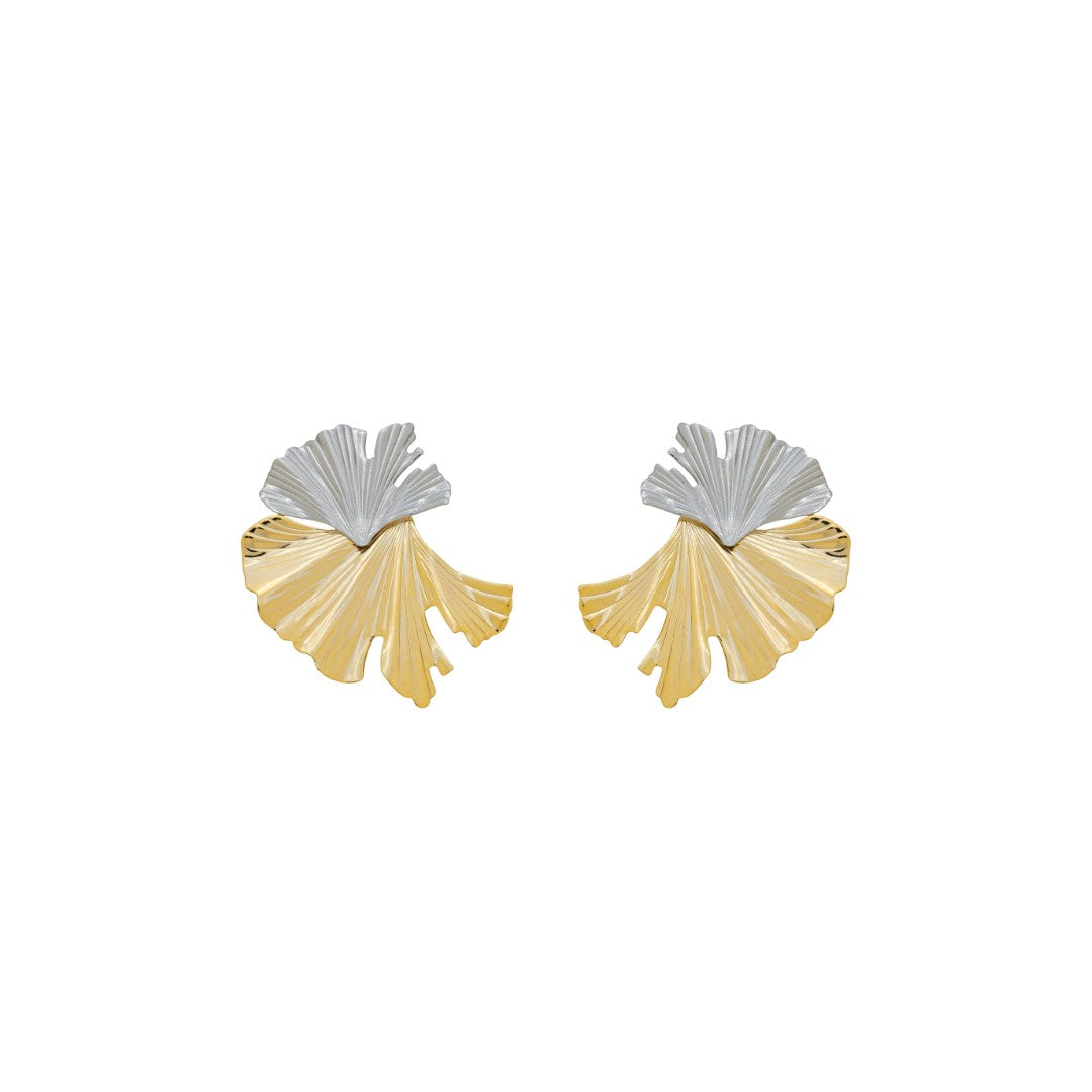 Brinco Matelado Ingrid Folheado a Ouro 18k Folheado em Ródio Branco