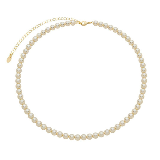 Colar Pérolas Léia Folheado a Ouro 18k