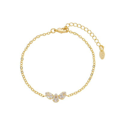 Pulseira Gota Amélia Zircônia Folheada a Ouro 18k