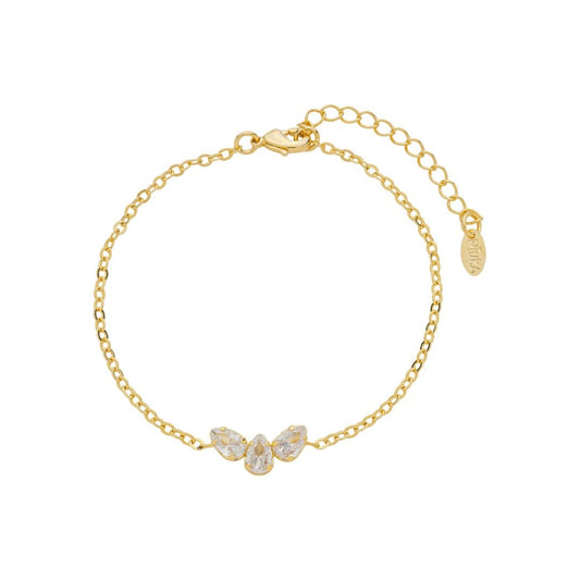 Pulseira Gota Amélia Zircônia Folheada a Ouro 18k