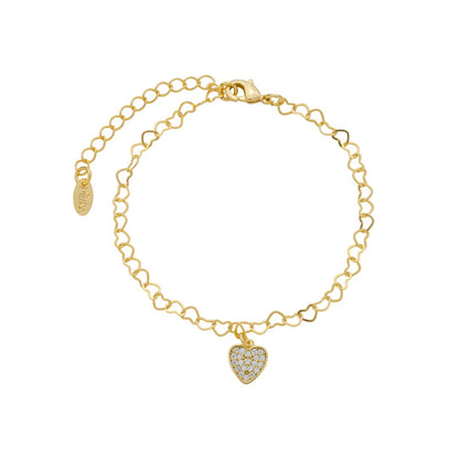 Pulseira Coração Sofi Folheado a Ouro 18k
