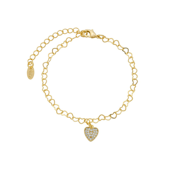 Pulseira Coração Sofi Folheado a Ouro 18k