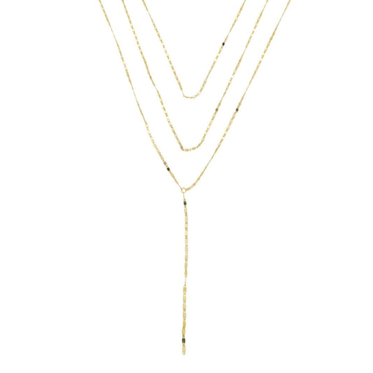 Mix de Colares Isabelli Gravatinha Folheado a Ouro 18k