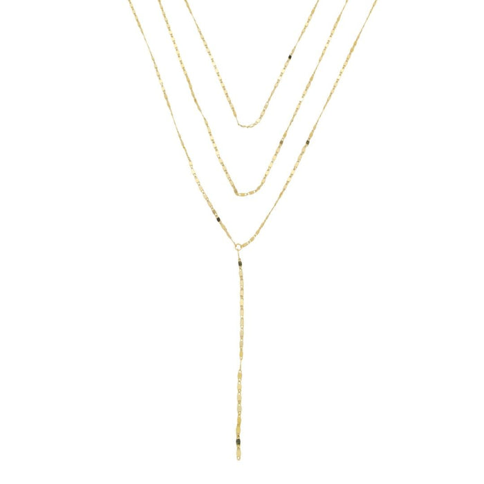Mix de Colares Isabelli Gravatinha Folheado a Ouro 18k