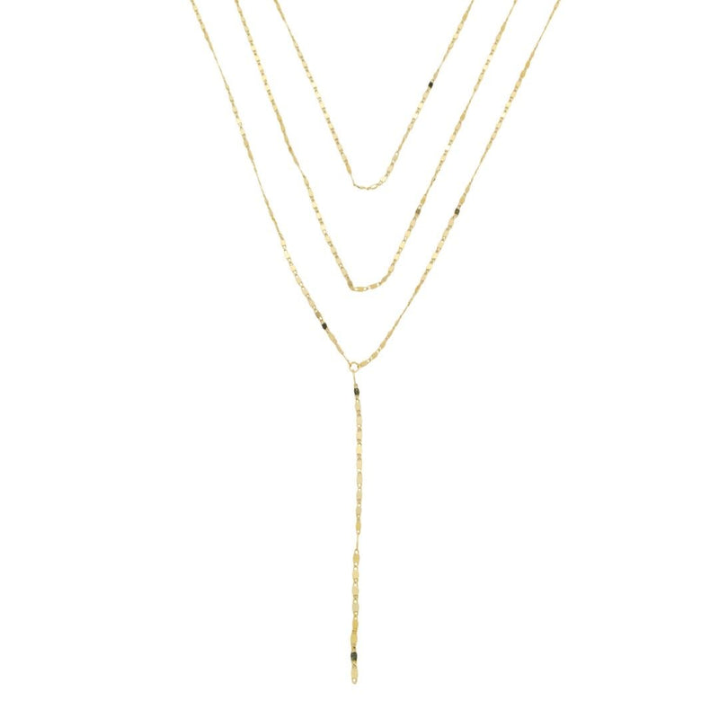 Mix de Colares Isabelli Gravatinha Folheado a Ouro 18k