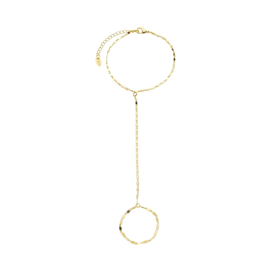 Pulseira de Mão Isabelli Folheada a Ouro 18k