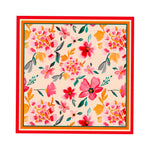Lenço de Seda Maitê Floral Rosa