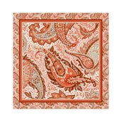 Lenço de Seda Maitê Paisley Marrom