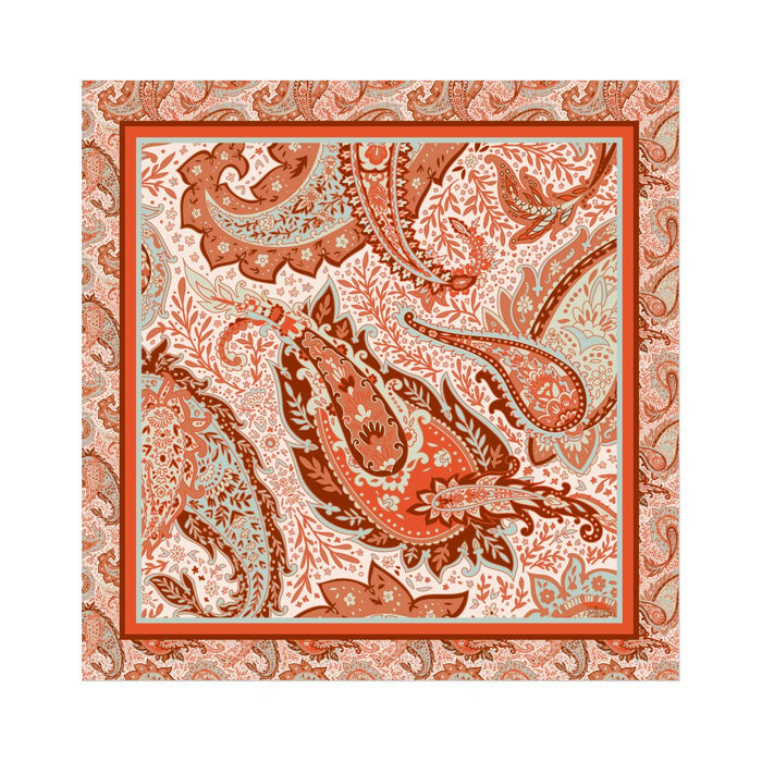 Lenço de Seda Maitê Paisley Marrom