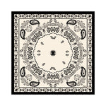 Lenço de Seda Maitê Paisley Branco e Preto