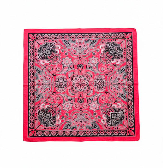 Lenço de Seda Maitê Étnica Pink