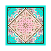Lenço de Seda Maitê Paisley Turquesa